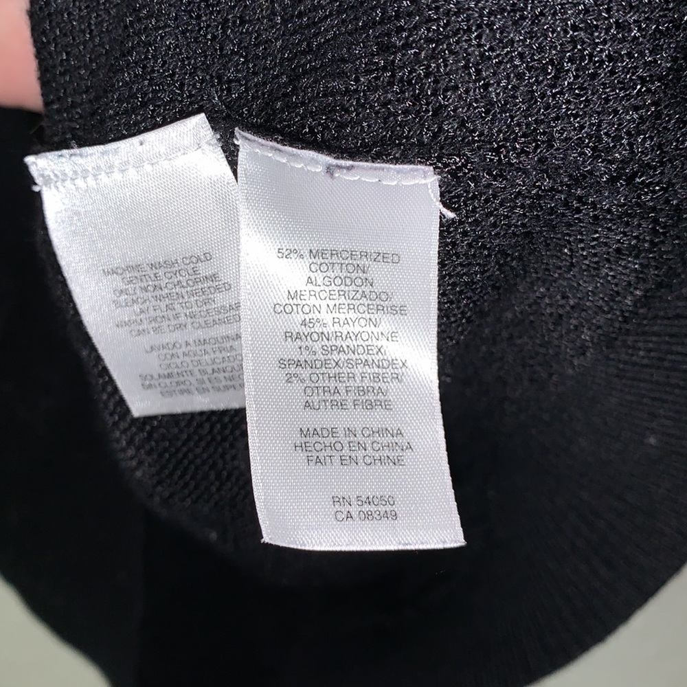 Vintage Jones N.Y. black shirt sleeve cardigan textured knit design cottagecore - Picture 11 of 14